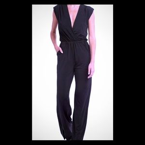 Black Rayon Jumpsuit